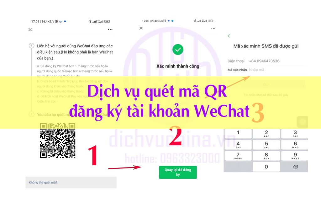 Dịch Vụ Quét Mã Qr đăng Ký Tài Khoản Wechat