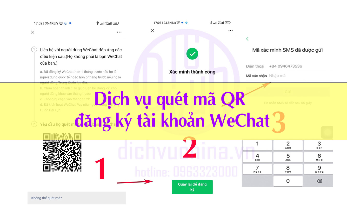 Dịch Vụ Quét Mã Qr đăng Ký Tài Khoản Wechat