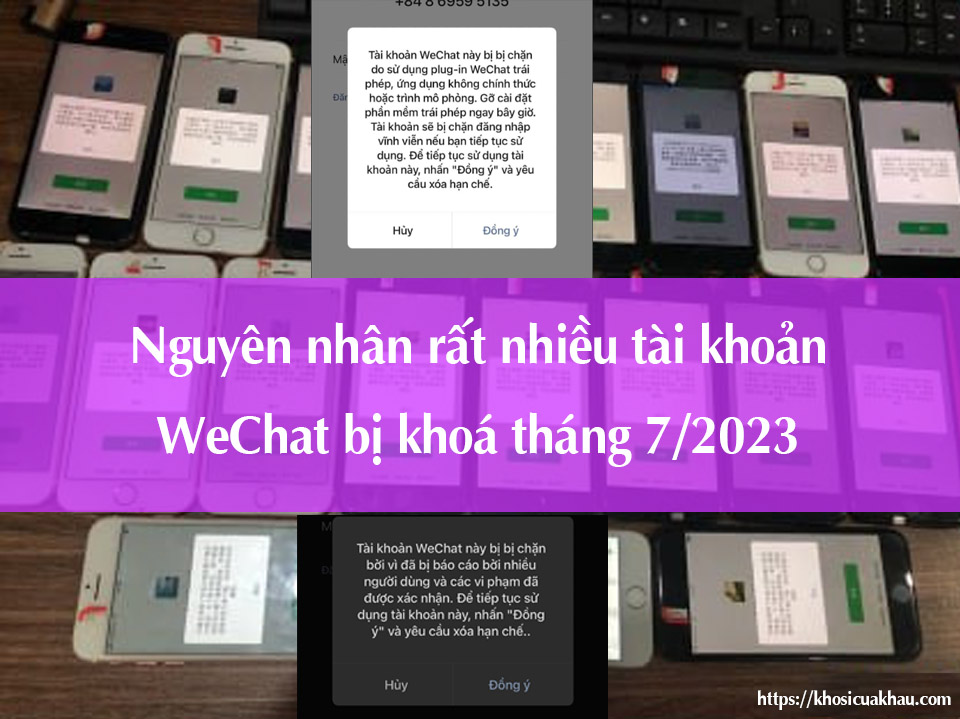 Nguyên Nhân Rất Nhiều Tài Khoản Wechat Khoá Trong Tháng 7-2023